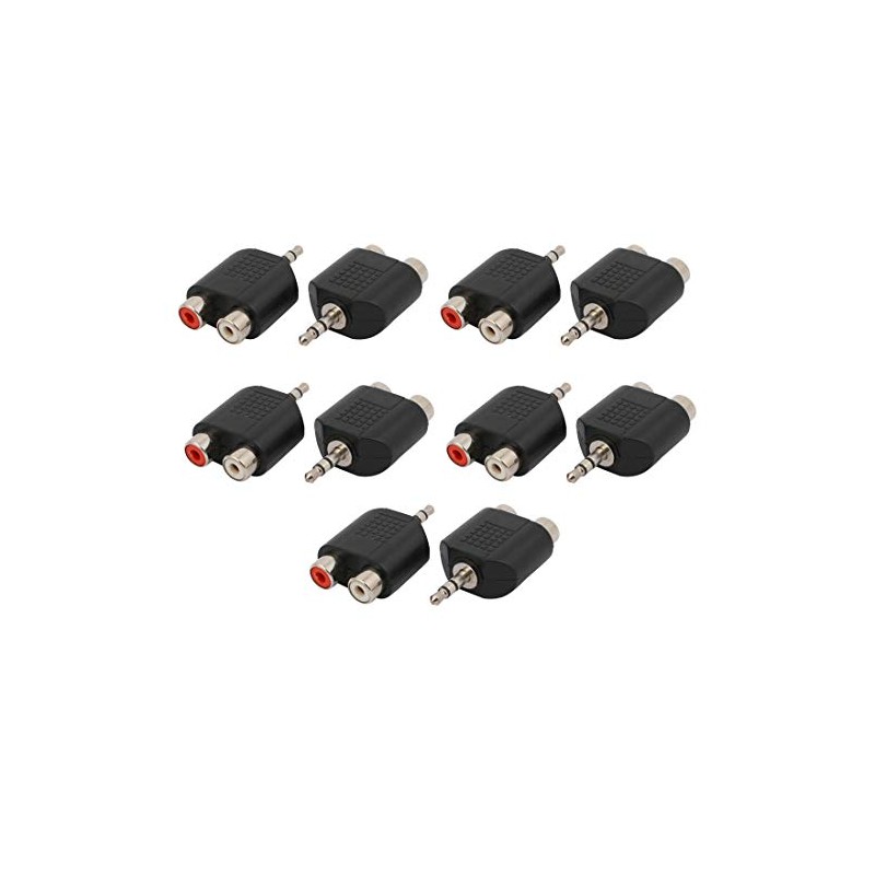 Aexit 10pcs (Distribution electrical) 3.5mm Stereo Male Jack to Dual