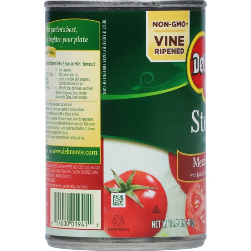 Del Monte, Mexican Recipe Stewed Tomatoes (with Jalapenos, Garlic &