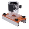 Woodworking Router Base with Transparent Cover Milling Cutter Slotting Bracket