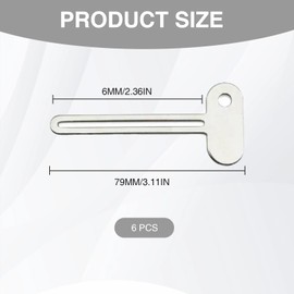 Thoquene Pack of 6 Tube Squeezers for All Tubes Toothpaste, Tube Squeezer Stainless Steel, Tube Press (Silver)