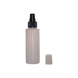 WM (Bulk Pack of 24) 4 oz Natural Cylinder Bottles w/Black Fine Mist Spray Cap (Natural-Black)