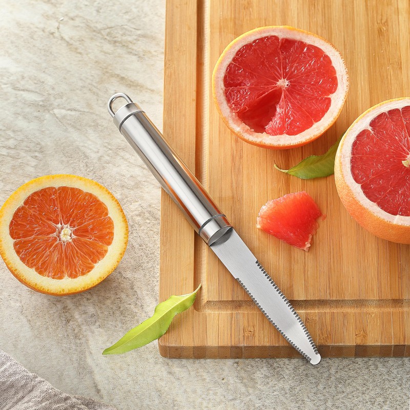 2PCS Grapefruit Knife, Curved Serrated Grapefruit Knife, Stainless Steel Kiwi