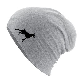 Huuraa Beanie Doberman Silhouette Gift Doberman Gift Idea, heather grey, Unit size