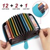 GADIEMKENSD Credit Card Holder RFID Protection Leather Wallet 14 Compartments