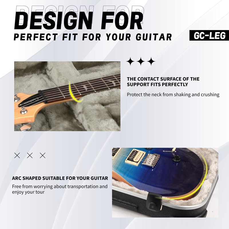 GHOSTFIRE Electric Guitar Hard Case Portable Guitar Hard-shell Case With