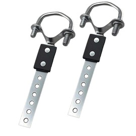 Hxszk Universal Exhaust Hangers with 6-Hole Swivel - Heavy Duty Zinc-Plated Steel Muffler Hanger & Flexible Tailpipe Bracket (1-1/2"-2-1/2", 2-Pack)