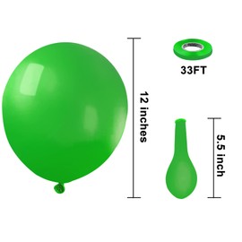 KBZVNAF Green Balloons Latex Party Balloons - 50 Pack 12 inch Helium Matte Light Green Balloons for Birthday Wedding Baby Shower Summer Jungle Theme Party Decorations