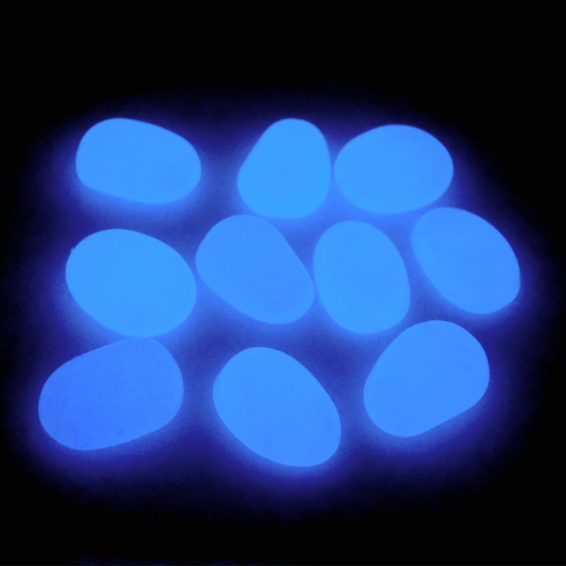 QTTLLI 20Pcs 4.5CM Large Glow Pebbles Glow in The Dark