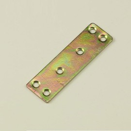TOCHUN 6pcs Flat Joining Plates (81mm x 23mm x 1.6mm) Connecting Perforated Metal Brace Bracket, Zinc Wood Fixing Metal Repair Connector, 6 Holes Mending Fixing Plates Brackets