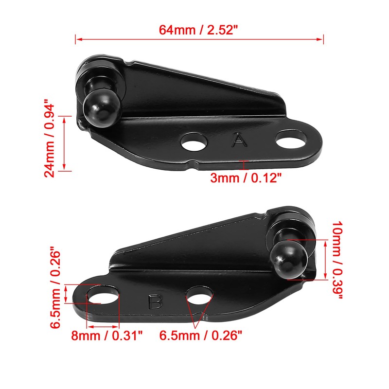 X AUTOHAUX 2 Pair 10mm Vehicle Ball Studs Mounting Bracket