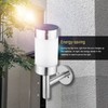 2Pcs Stainless Steel LED Solar Power Wall Mount Light Outdoor