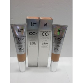 IT COSMETICS YOUR SKIN BUT BETTER CC+ CREAM SPF 50+MEDIUM TAN 1.08 OZ *2 PC LOT*