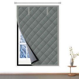 AGHITG Thermal Window Cover for Winter,38" X 62" for Window Insulation for Winter, Oxford Cloth Cotton Layer Thermal Window Cover to Keep Heat, Window Insulation Kit Fits Up to 3 x 5 Ft Window