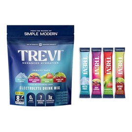 TREVI  Electrolitos sin azúcar - Sobres de bebida hidratante en polvo - 8 unidades - Paquete de muestra variado de favoritos - Cereza, lima, fresa y  