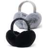 Unning Winter Earmuffs Women's Foldable & Adjustable Ear Warmers Faux