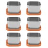 6pcs Sauce Cup 304 Stainless Steel Sealed Leakproof Salad Dressing