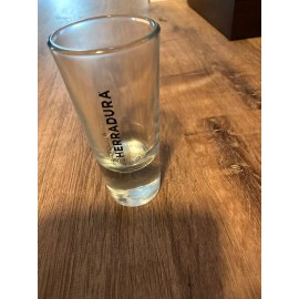 HERRADURA New Herradura Natural Tequila Shot Glass Shooter 5 oz Horseshoe logo TALL