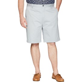 Nautica Men's Big and Tall Cotton Twill Flat Front Chino Deck Short-C92110, True Quarry, 52W
