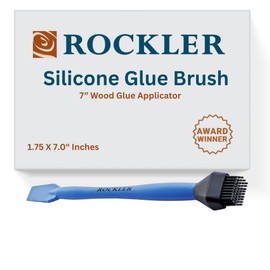 Rockler 7” Long Silicone Glue Brush – Wood Glue Applicator Ideal for Woodworking & More – Long-Last Silicone to Hold Wet Glue – Easy to Clean Bristles – Waterproof