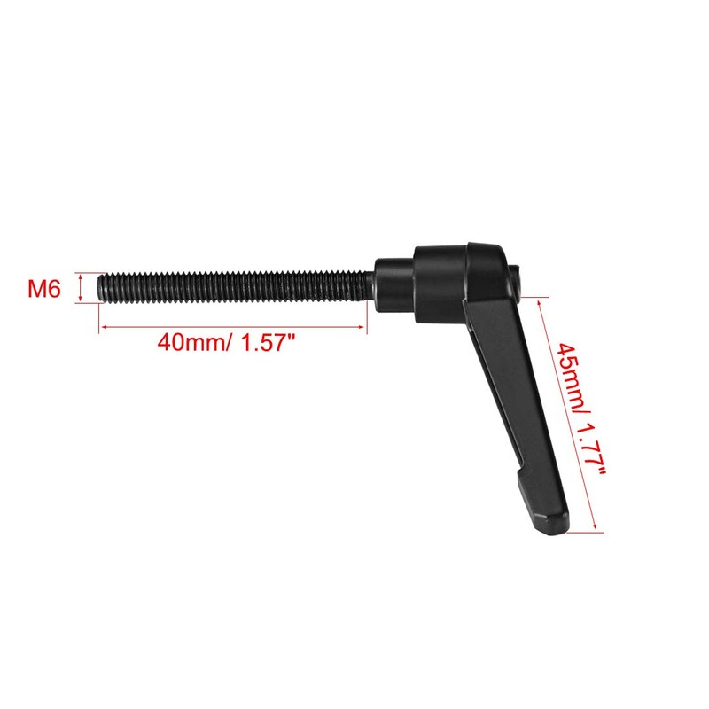 sourcing map M6 x 40mm Handle Adjustable Clamping Lever Thread