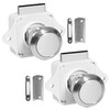 Five Oceans 2-Pack Polished Stainless Steel Keyless Push Button Latch,