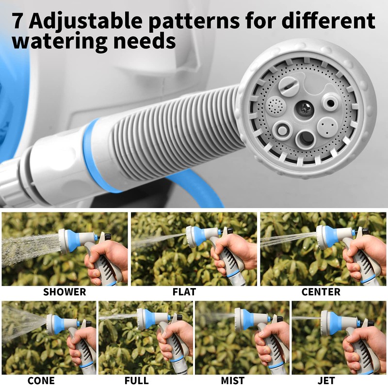 Wofeili Garden Retractable Hose Reel, Portable Simple Home Hose Reel