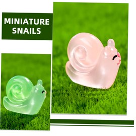 BESPORTBLE 12pcs Micro Landscape Decoration Snail Miniature Figurines Mini Glowing Snail Micro Landscape Snail Mini Snail Mini Figurine Miniature Snail Figurine Tiny Animals Tiny Snail Resin