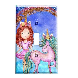 Unicorn and Princess Switch Plate Cover