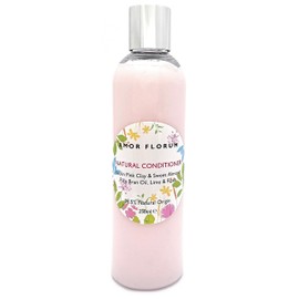 Amor Florum - Conditioner - 98.5% Natural - Pink Clay, Almond, Rose, Lime. Sulfate/Parabens Free. Gentle, Concentrated. pH 5.5 For Sensitive Skin. 250ml