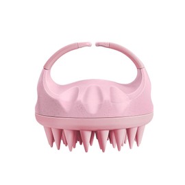 Yamrots Scalp Massager Shampoo Brush, Scalp Scrubber with Soft Silicone Bristles, Scalp Exfoliator Brush with Soft Silicone, Soft Silicone Scalp Scrubber for Wet and Dry Hair (Pink)