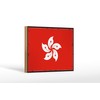 Wooden Sign Hong Kong Flag 18 x 12 cm Retro