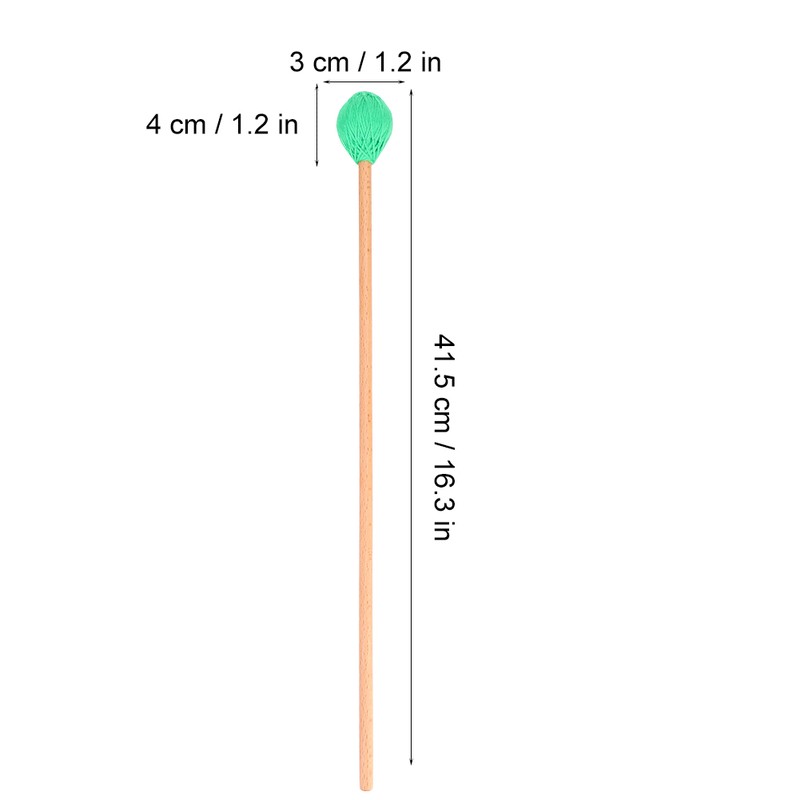 1 Pair Wool Head Keyboard Marimba Mallets with Beech Handles