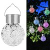 U-Vathing Solar Garden Lights Outdoor, Glass Globe Hanging Lights, 6-Pack,
