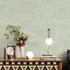 Uooar Light Green Grasscloth Peel and Stick Wallpaper 17.3"x300" Faux
