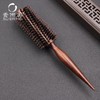 Thick Roll Hair Brush with Pointed Tail, Boar Bristle & Nylon for Curly Hair Styling Small Tail (Straight Bristle Pattern) Random Color 4ea