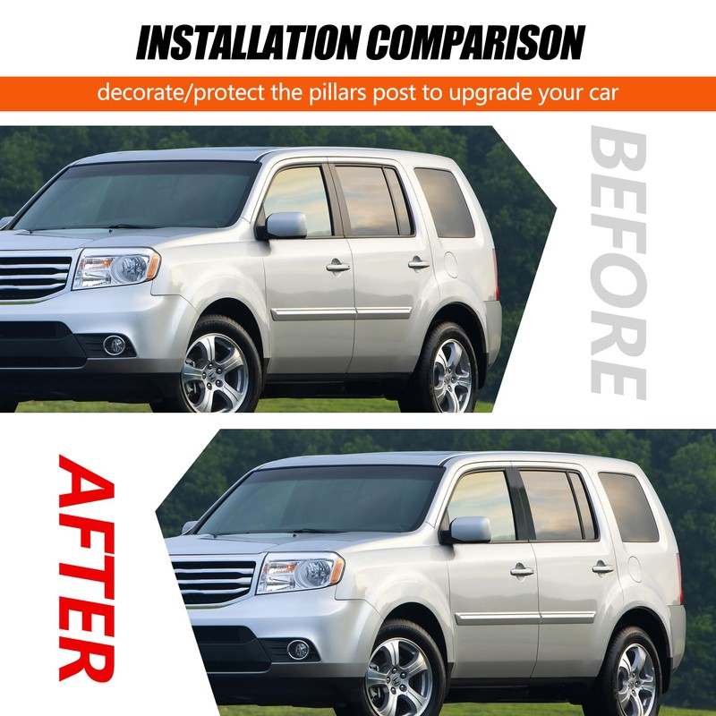 BASIKER Fit for Honda Pilot 2009 to 2015 Pillar Post