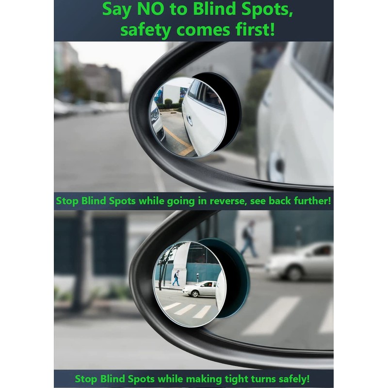 Blind Spot Glass 2" Mirror (2 Pack) Compatible with Airstream