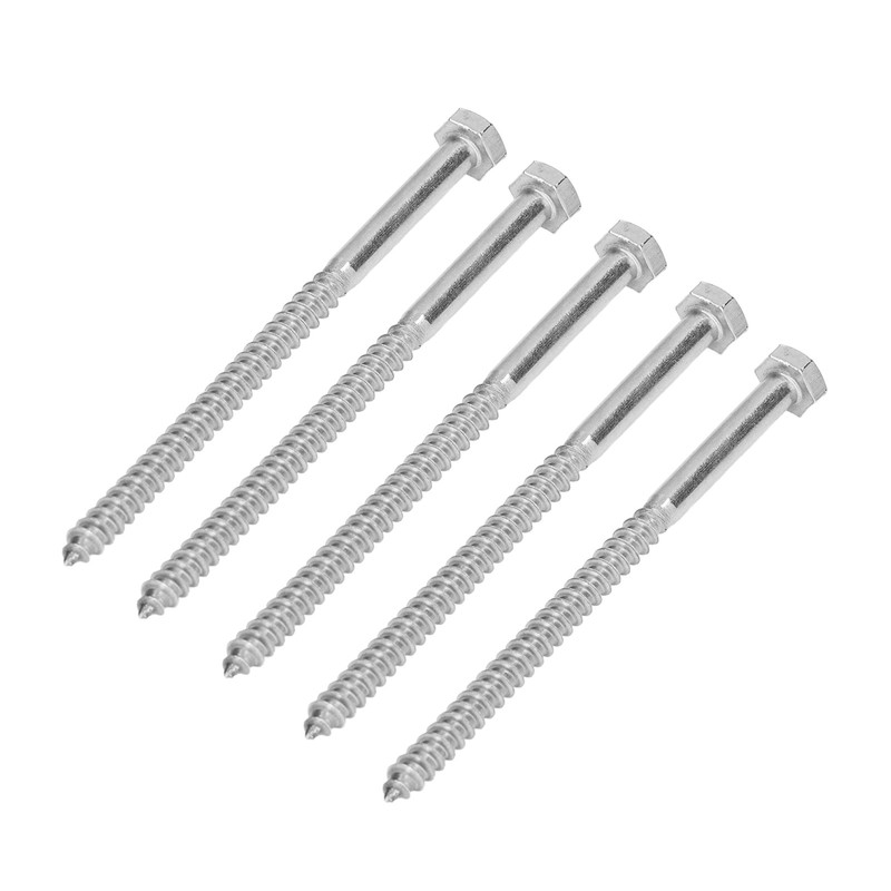 304 Stainless Steel Half Thread Bolt Wood Hex Lag Screws