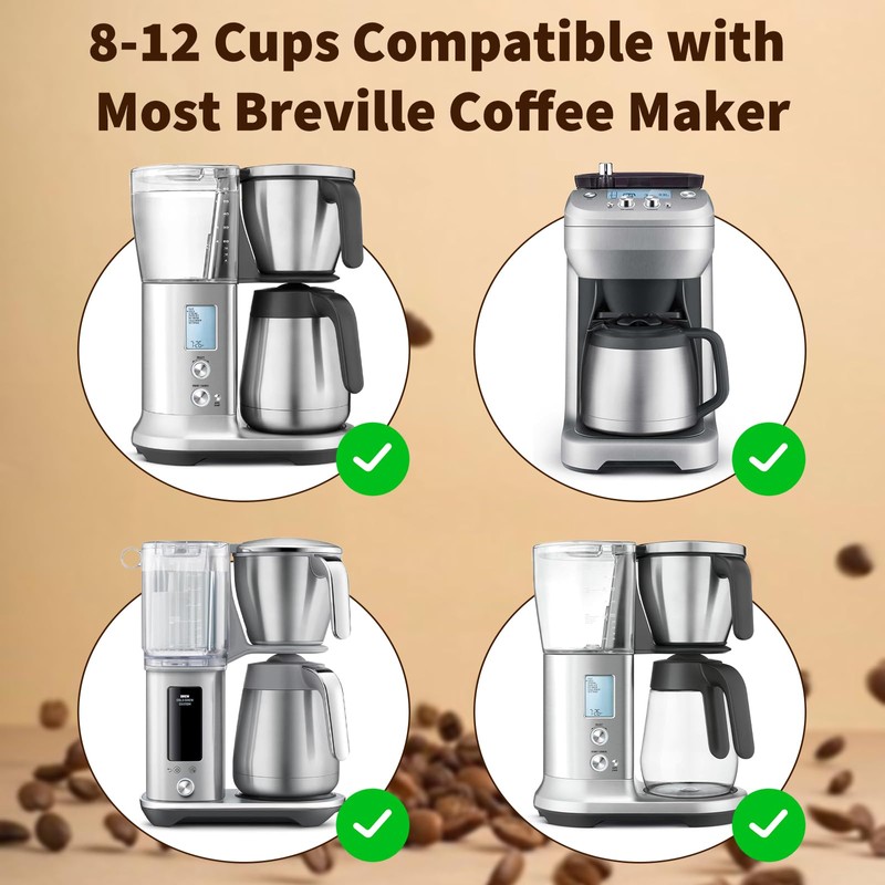 Extra Large Coffee Filters Compatible with Breville, Disposable Coffee Filter