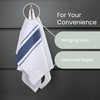 100% Cotton Tea Towel - Midnight Blue Stripe Pattern, Pack