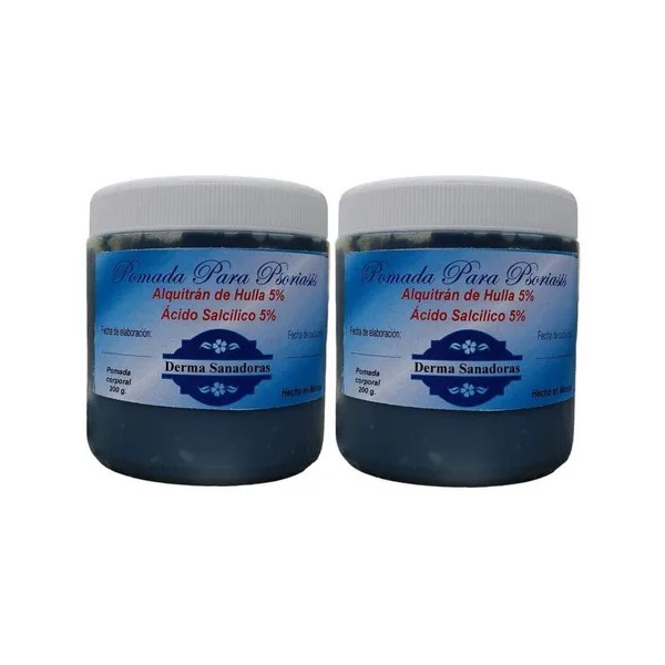 2 Pomadas De 200gr C/u Para Psoriasis Alquitran De Hulla