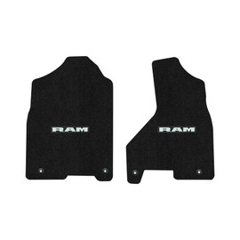 Lloyd Mats Custom-Fit Carpeted Floor Mats Premium Luxury Floor Liners for Dodge RAM 2500/3500 2024-ON LogoMat 2Pc Set Charcoal (with Metal Door Sill)