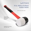 WOTAHI 2-Piece Rubber Mallet Hammer Set-16 oz. White and Black