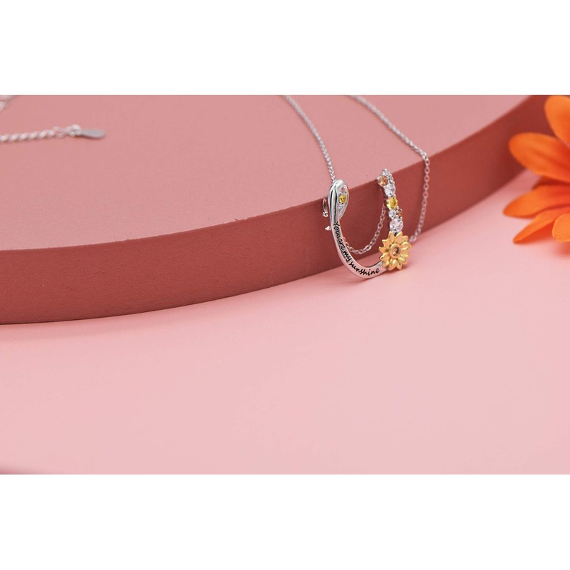 Collar con colgante de plata de ley con diseño de