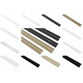 Effector Transition Profiles Made of Anodised Aluminium - Transition Rail Floor Strip - (0.93 Metres Silver) Skirting Boards Door Mouldings Decorative Joint Strip