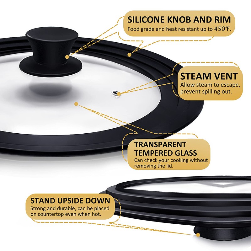 Ydeapi Universal Lid for Pots, Pans and Skillets, Pot Lid