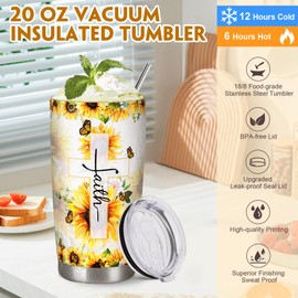 Christian Gifts For Women Fatith, Sunflower Birthday, Christmas Gifts For Women, Inspirational, Religious, Faith, Get Well Soon, Gifts For Mom, Wife, Friend, Sister, Mathers Grandma- Gifts box