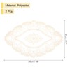 sourcing map 2Pcs Retro Lace Placemats, French Crochet Doilies Oval