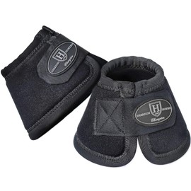 Harrison Howard CareNetic Horse Bell Boots Equine Ballistic Hoof Overreach Bell Boot for Horse Sold as Pair-Mars Black