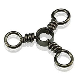 AMYSPORTS Fishing Connector Fish Swivels Tackle 3 Way Fishing Swivel Saltwater Freshwater Fishing Tackle Accessories Crossline Trolling Line Lure Connector 50 pcs 26lbs